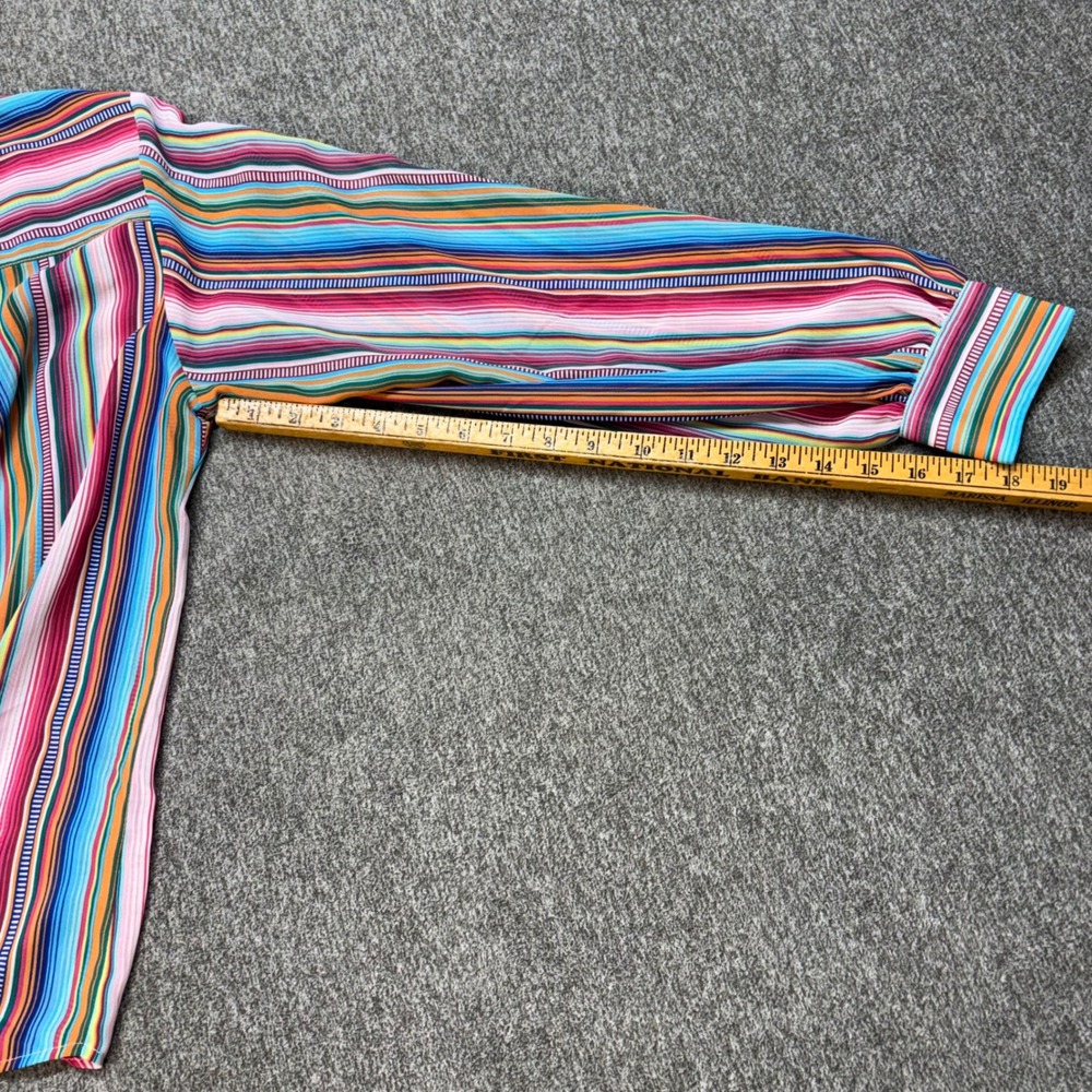 Ariat Naran Shirt Womens Large Multicolor Striped Button Down Long Sleeve - Picture 11 of 12